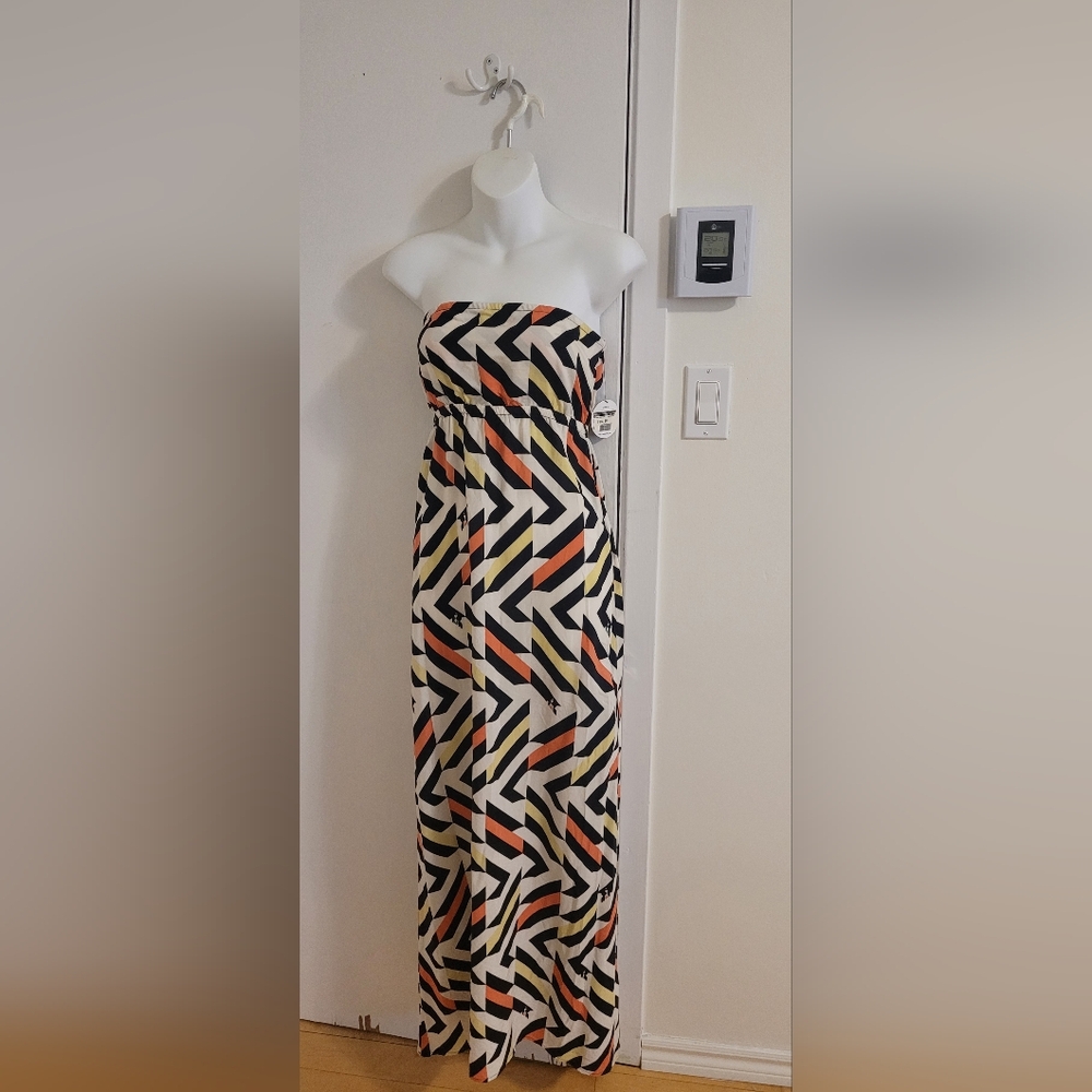 Volcom maxi strapless summer dress size S